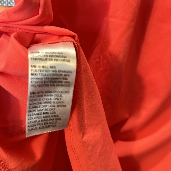 Chico's  Pink Coral Henley Short Sleeve Fun Tie Sleeves Size 2 / Large 12/14 - Picture 7 of 10